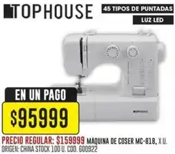 Coto Tophouse máquina de coser mc-818 oferta