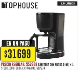 Coto Tophouse cafetera con filtro c-nv oferta