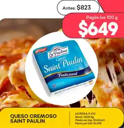 Supermercados Tadicor La paulina queso cremoso saint paulin oferta