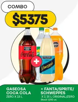 Supermercados Tadicor Coca-cola gaseosa zero + fanta/sprite/ schweppes oferta