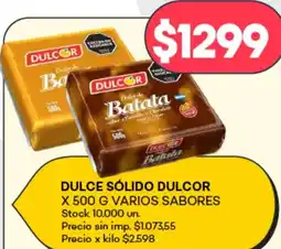 Supermercados Tadicor Dulcor dulce sólido dulcor varios sabores oferta