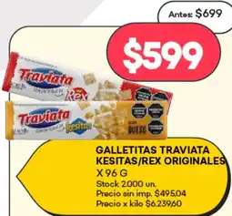 Supermercados Tadicor Traviata galletitas kesitas/rex originales oferta