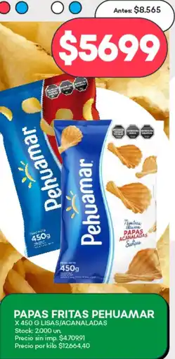 Supermercados Tadicor Pehuamar papas fritas oferta