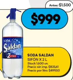 Supermercados Tadicor Soda saldan sifón oferta