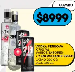 Supermercados Tadicor Sernova vodka varios sabores oferta