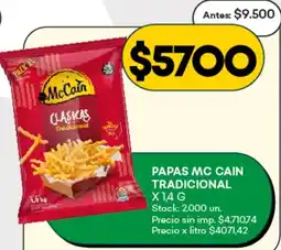 Supermercados Tadicor Mc cain papas tradicional oferta