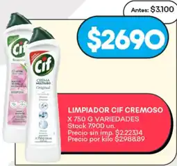 Supermercados Tadicor Cif limpiador cremoso variedades oferta