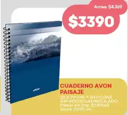 Supermercados Tadicor Avon cuaderno avon paisaje oferta