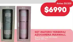 Supermercados Tadicor Matero set yerbera/ azucarera marwall oferta
