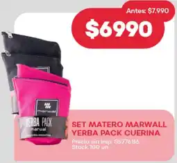 Supermercados Tadicor Matero set marwall yerba pack cuerina oferta