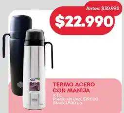 Supermercados Tadicor Termo acero con manija oferta