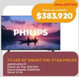 Supermercados Tadicor Philips smart tv led 43" oferta