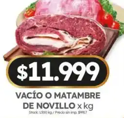 Cordiez Vacío o matambre de novillo oferta