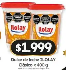 Cordiez Ilolay dulce de leche clásico oferta