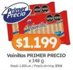 Cordiez Primer precio vainillas oferta