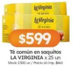 Cordiez La virginia té común en saquitos oferta