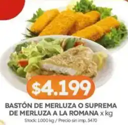 Cordiez Bastón de merluza o suprema de merluza a la romana oferta