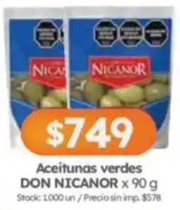 Cordiez Nica nicanor aceitunas verdes oferta