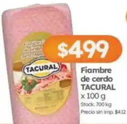 Cordiez Tacural fiambre de cerdo oferta
