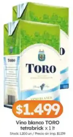 Cordiez Toro vino blanco tetrabrick oferta