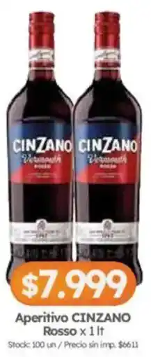 Cordiez Cinzano aperitivo rosso oferta