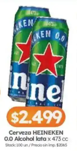Cordiez Heineken cerveza 0.0 alcohol lata oferta