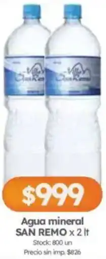 Cordiez San remo agua mineral oferta