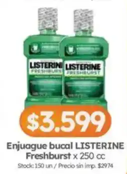 Cordiez Listerine enjuague bucal freshburst oferta