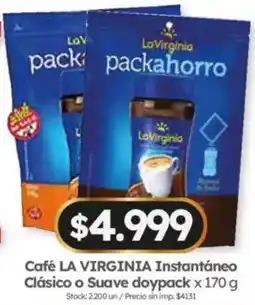 Cordiez La virginia café instantáneo clásico o suave doypack oferta