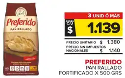 Carrefour Maxi Preferido pan rallado fortificado oferta