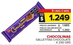Carrefour Maxi Chocolinas galletitas chocolate oferta