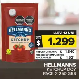 Carrefour Maxi Hellmann's ketchup doy pack oferta