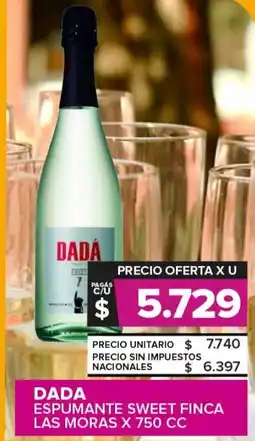 Carrefour Maxi Dadá espumante sweet finca las moras oferta