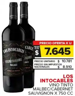 Carrefour Maxi Los intocables vino tinto malbec/cabernet sauvignon oferta
