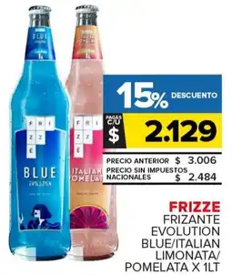 Carrefour Maxi Frizze frizante evolution blue/italian limonata/ pomelata oferta