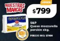 Supermayorista Vital S&p queso mozzarella porción oferta