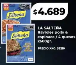 Supermayorista Vital La salteña ravioles pollo & espina oferta