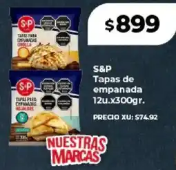 Supermayorista Vital S&p tapas de empanada oferta