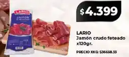 Supermayorista Vital Lario jamón crudo feteado oferta