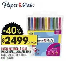 Coto Paper mate marcadores sylvapen fino oferta