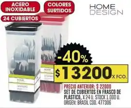Coto Home design set de cubiertos en frasco de plástico oferta