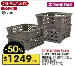 Coto Sanremo canasto apilable varias medidas oferta