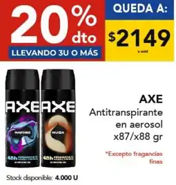 Nini Mayorista Axe antitranspirante en aerosol oferta
