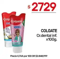 Nini Mayorista Colgate cr.dental inf. oferta