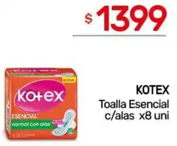 Nini Mayorista Kotex toalla esencial c/alas oferta