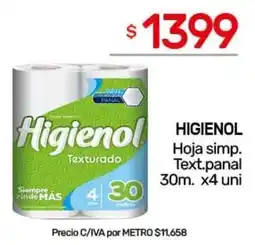 Nini Mayorista Higienol hoja simp. text.panal oferta