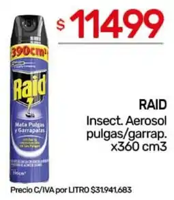 Nini Mayorista Raid insect. aerosol pulgas/garrap. oferta