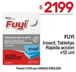 Nini Mayorista Fuyi insect. tabletas fuyi rapida acción oferta