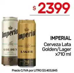 Nini Mayorista Imperial cerveza lata golden/lager oferta