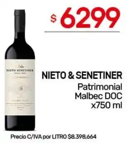 Nini Mayorista Nieto & senetiner patrimonial malbec doc oferta